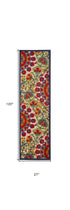 Red and Multicolor Indoor Outdoor Runner Rug